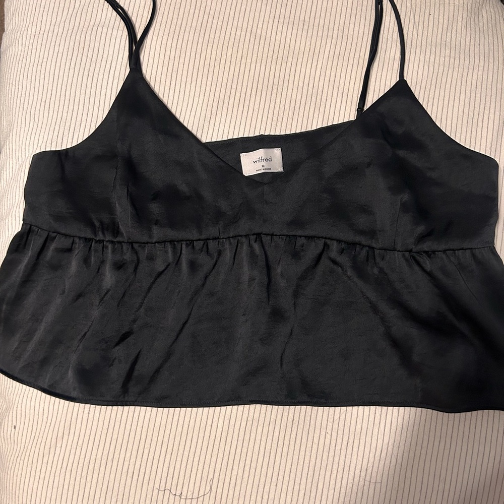 Wilfred Charcoal Satin Camisole